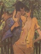 Otto Mueller Lovers (mk09) oil on canvas